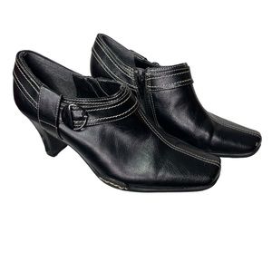Aerosoles‎ Square toe black heeled buckle loafer pump, woman’s size 7.5